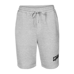 12AM Embroidered Black Logo Fleece Shorts