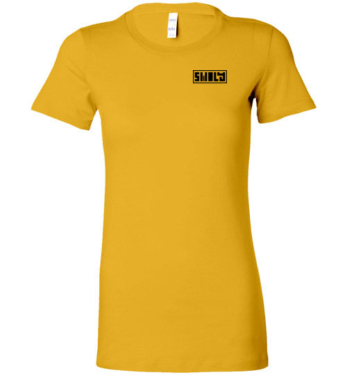 Swoly Black Double Logo Ladies Tee