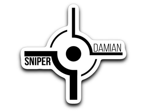 SniperDamian Black Sticker