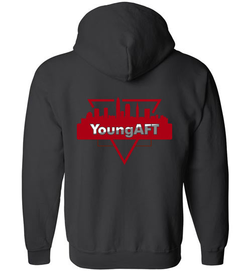 YoungAFT Zip-Up Logo Hoodie
