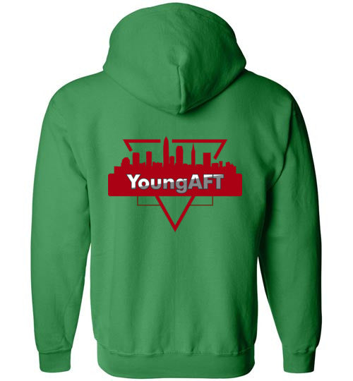 YoungAFT Zip-Up Logo Hoodie