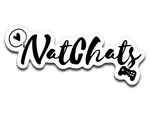 NatChats Black Logo Sticker