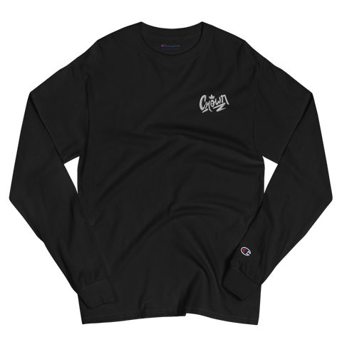 Crown Embroidered Champion Long Sleeve Shirt