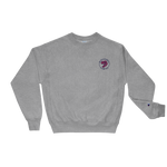 Devasaurus Pink Embroidered Champion Sweatshirt
