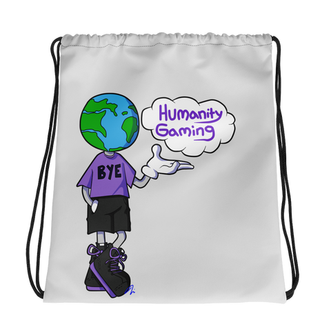 Bye Humanity Drawstring bag