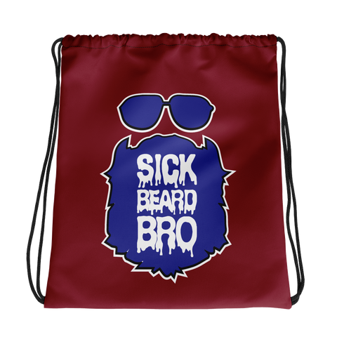 Sick Beard Bro Drawstring Bag