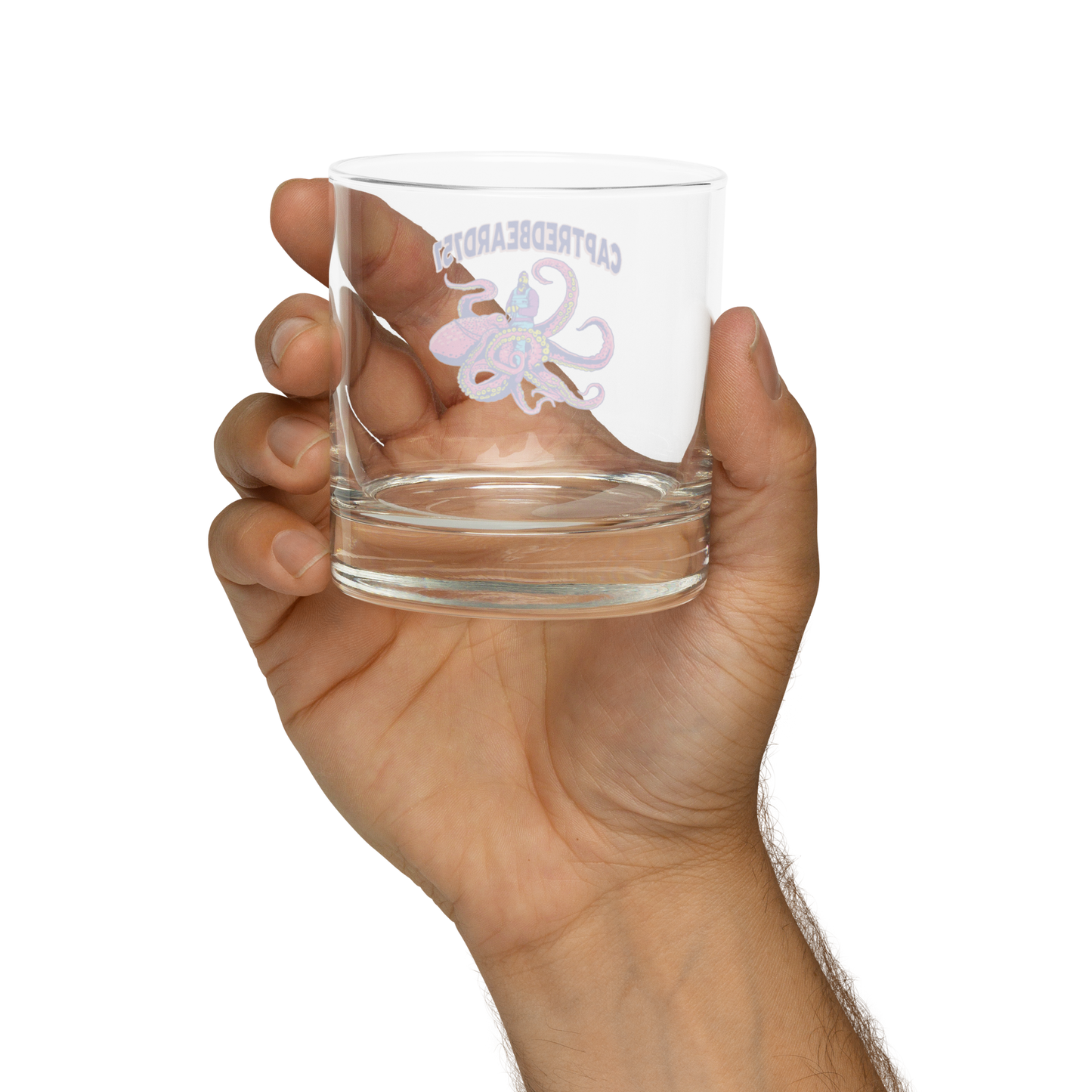 CaptRedBeard757 On The Rocks Whiskey Glass