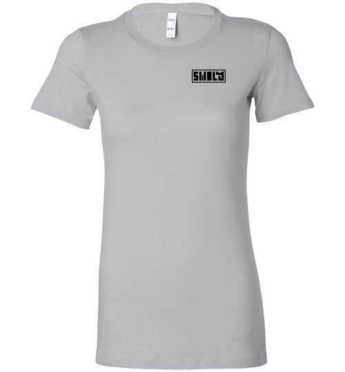 Swoly Black Double Logo Ladies Tee