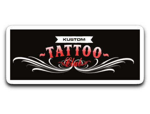 KUSTOM TATTOO CLUB Red Logo Sticker
