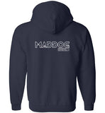 White Maddog1885 Zip-Up Hoodie