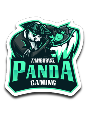 Tamborine Panda Gaming Logo Sticker