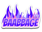 Baabbage Purple Flame Sticker