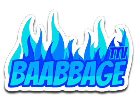 Baabbage Blue Flame Sticker