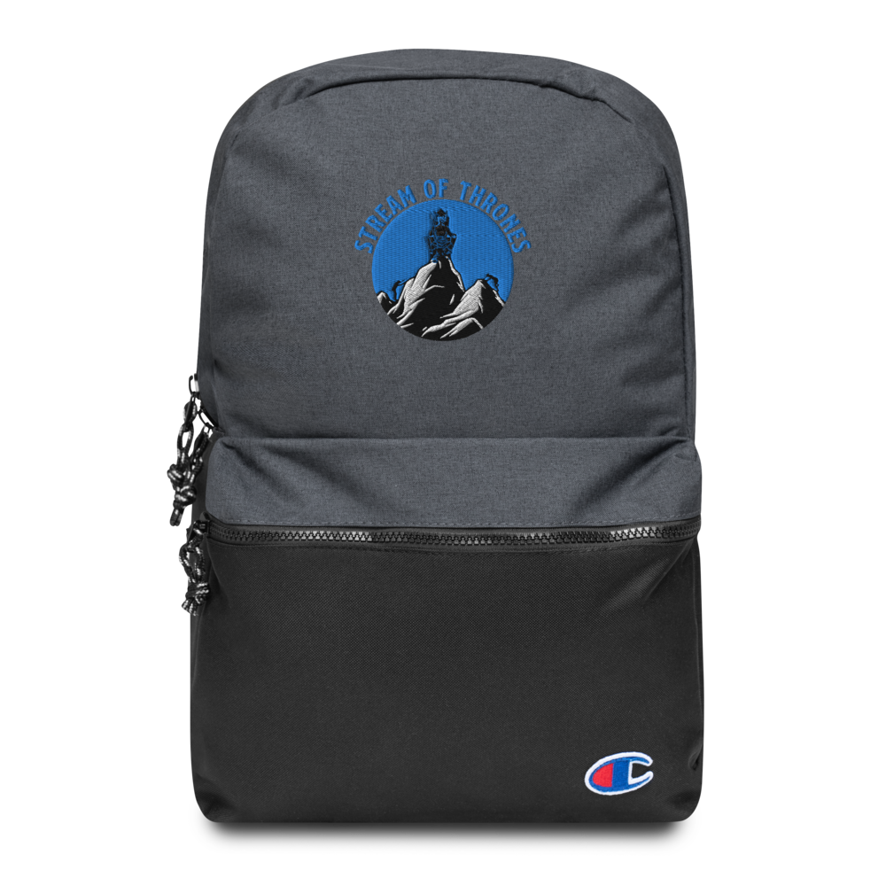 Stream of Thrones Embroidered Champion Backpack