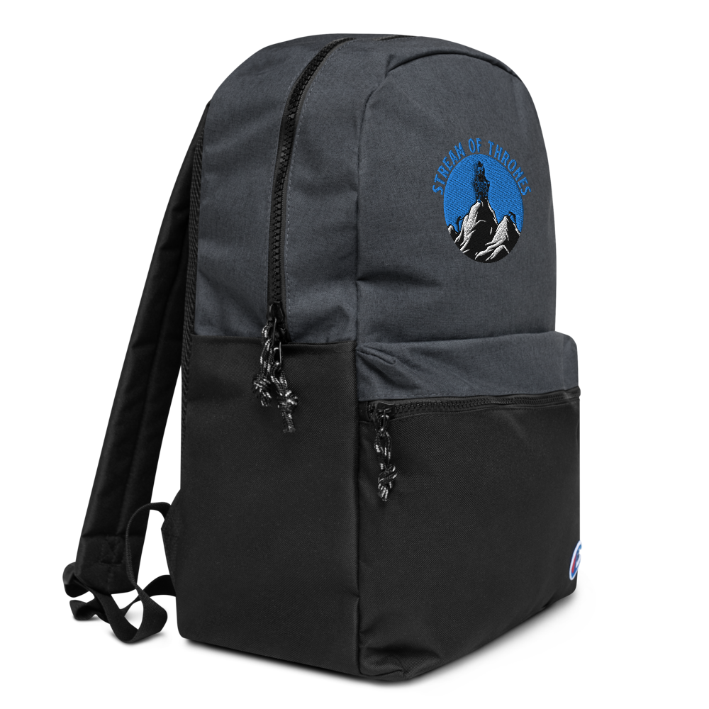Stream of Thrones Embroidered Champion Backpack