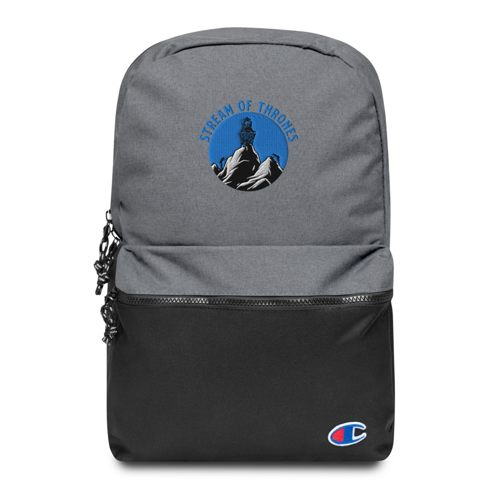 Stream of Thrones Embroidered Champion Backpack
