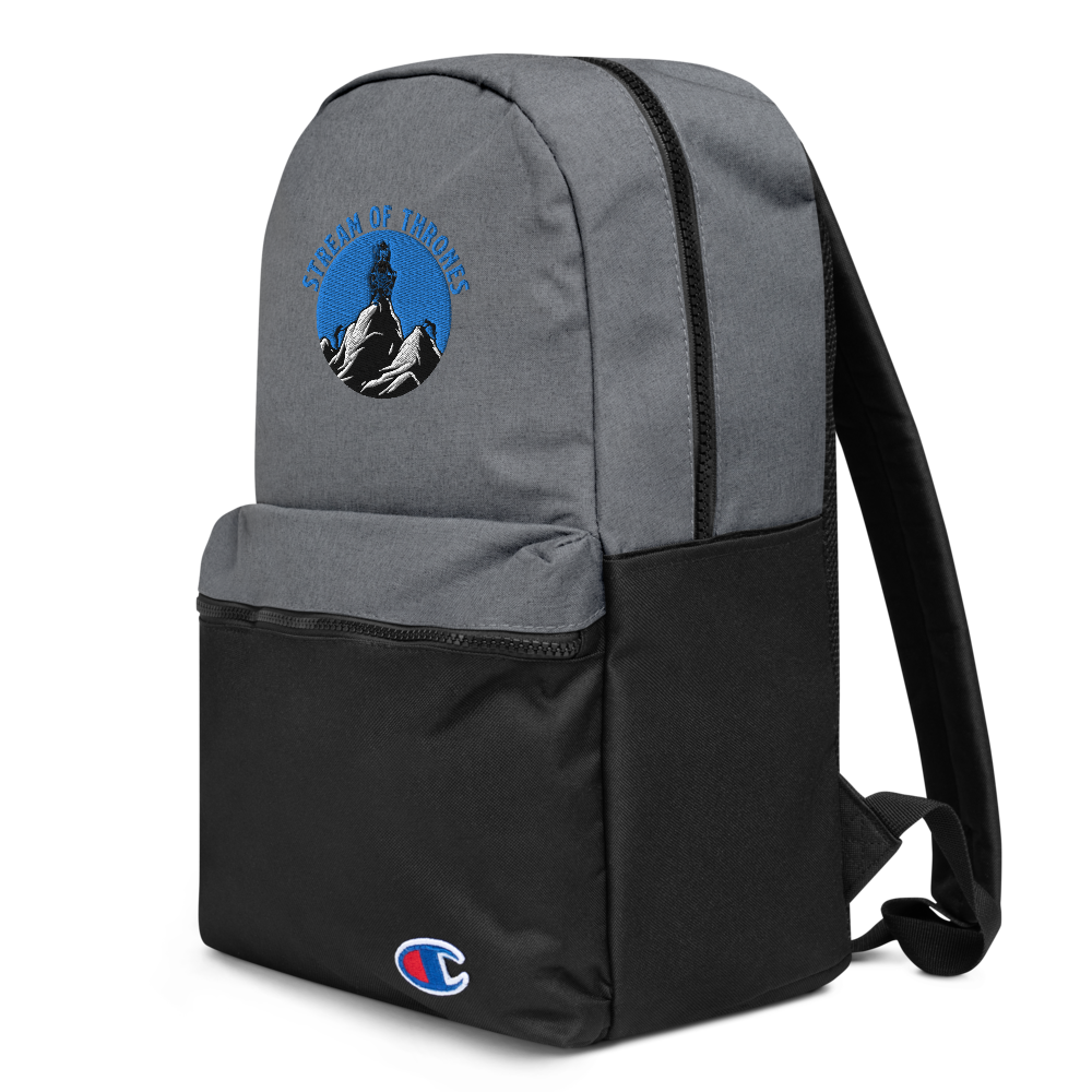 Stream of Thrones Embroidered Champion Backpack