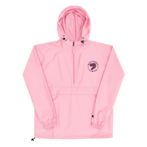 Devasaurus Pink Embroidered Champion Packable Jacket