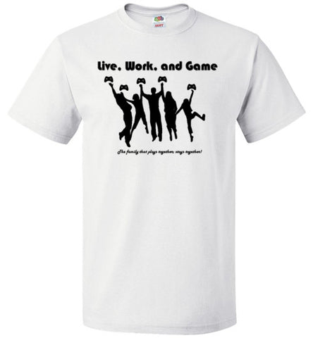 Live, Work and Game Tee