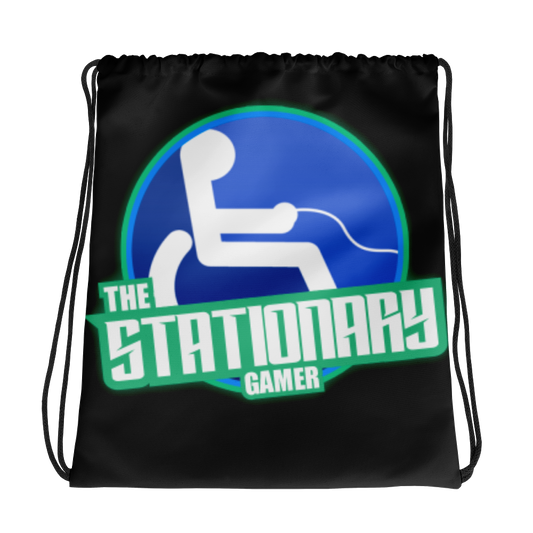 The_stationary_gamer Drawstring bag