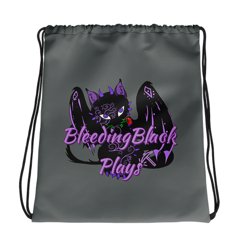 BleedingBlack Plays Drawstring Bag