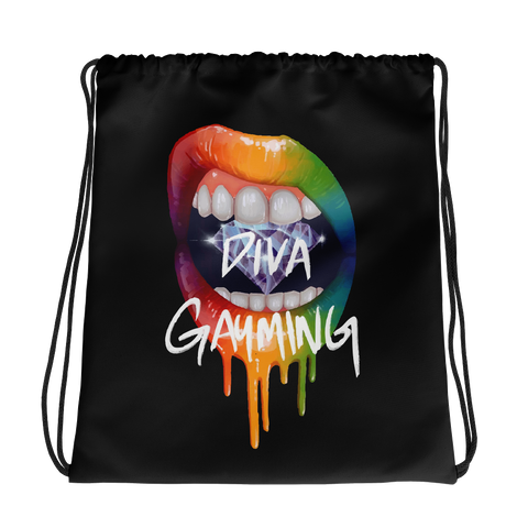 Diva Gayming Lips Drawstring Bag