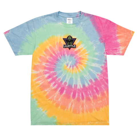 LilDittle Oversized Embroidered Tie-Dye Tee